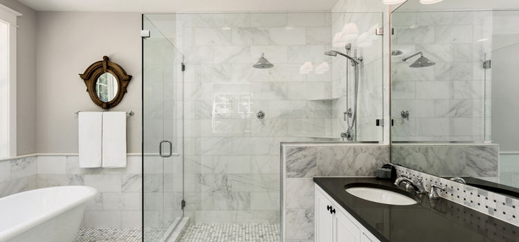 bathroom shower door installation in Blythe