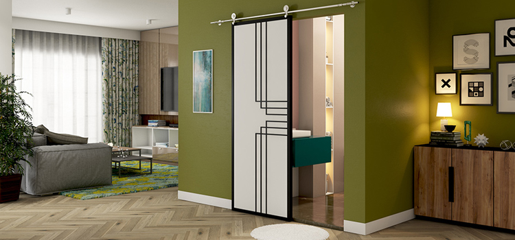sliding bathroom door installation in Blythe